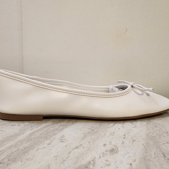 On 34th Naomie Ballet Flats White Smooth 8M - A011 - Picture 5 of 9